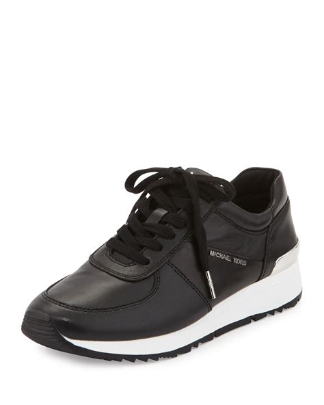 michael michael kors allie leather trainer sneakers|Michael Kors slip on sneakers.